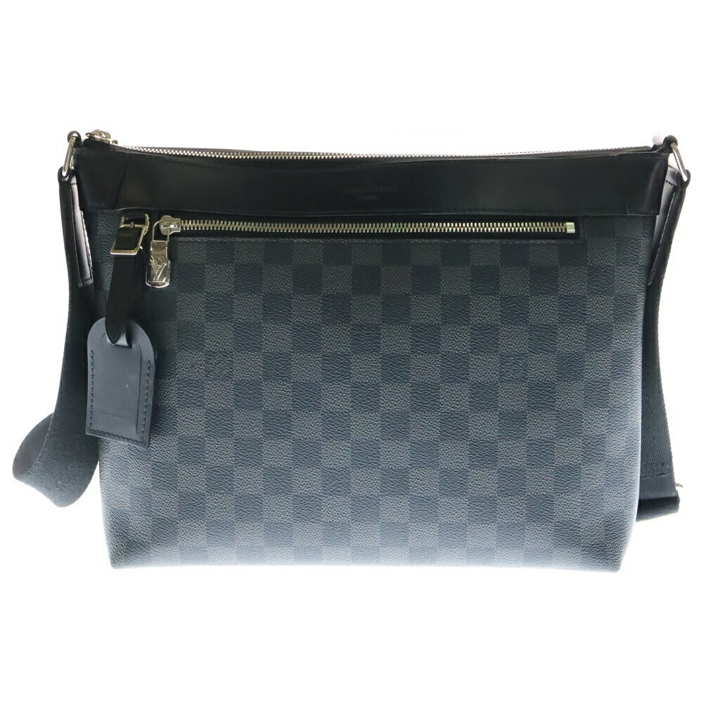 LOUIS VUITTON Damier Graphite Black Mick Shoulder Bag Messenger Black